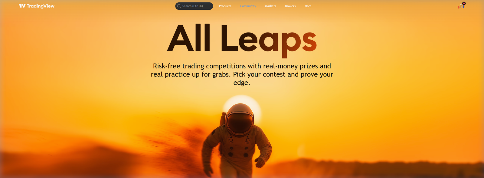 The Leap: TradingView's community paper-trading competition.